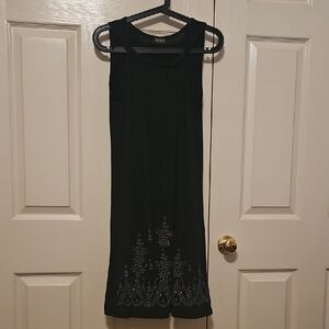 Black Dress W Beaded Skirt